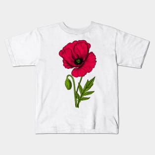 Red poppy 2 Kids T-Shirt